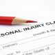 personal injury claim form photo