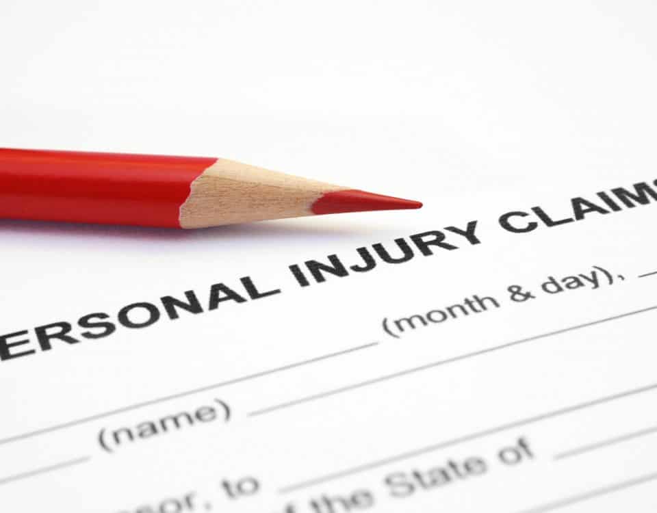 personal injury claim form photo